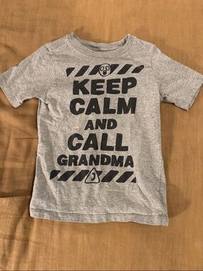 The Children's Place Grey Short Sleeve 'Keep Calm and Call Grandma' Tee
